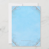 Blauer Geburtstag von Prinzessin Einladung (Rückseite)