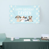 Blauer Geburtstagsbanner Banner (Messeveranstaltung)