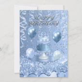 Blauer Geburtstagskuchen (Vorderseite)