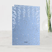 Blauer Geburtstagskuchen Einladung (Rückseite)