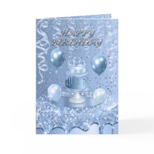 Blauer Geburtstagskuchen