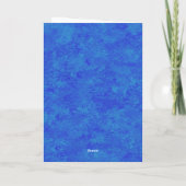 Blauer Geburtstagskuchen mit Sternen Karte (Rückseite)