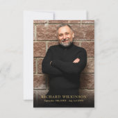 Blauer Gedenktag zum Foto des Lebens Dankeskarte (Rückseite)