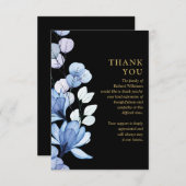 Blauer Gedenktag zur Beerdigung des Lebens Dankeskarte (Vorne/Hinten)