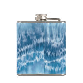 Blauer Gefärbte Krawatte Flachmann (Rückseite)