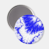 Blauer Gefiederter Stern Magnet (Vorderseite/Rückseite)