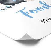 Blauer Geist Little Boo Essen Schild (Ecke)
