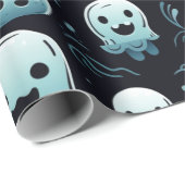 Blauer Geist Niedlich Modernes Adventure Black Hal Geschenkpapier (Rolleneckpunkt)