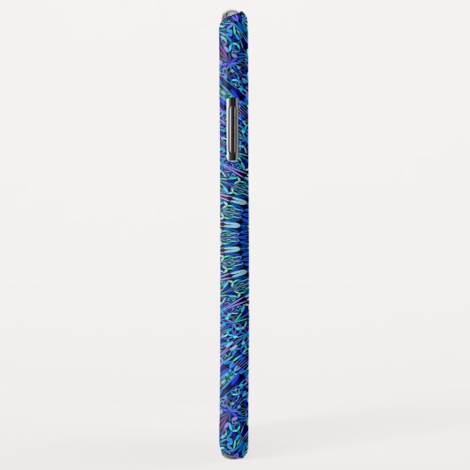 Blauer geistiger Blumen-GartenMandala Case-Mate iPhone Hülle (Hinten/Rechts)