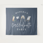 Blauer, geistlicher Junggeselinnen-Abschied Wandteppich (Vorderseite (Horizontal))