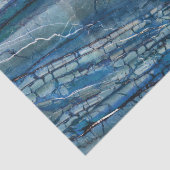 Blauer geknisterter Marmor Seidenpapier (Ausschnitt)