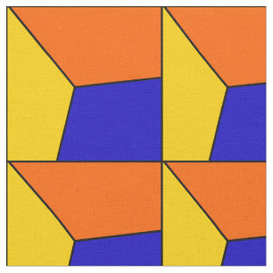 blauer gelb-orangeer Blick des Gitter-3D Stoff