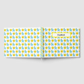 BLAUER-GELBEN-WEISSE BABY-PFLEGE SONNEN GÄSTEBUCH (Voll)