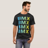 Blauer gelber BMX T-Shirt (Vorne ganz)