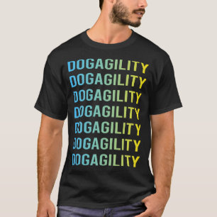 Blauer Gelber Hund Agility-Training T-Shirt