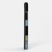 Blauer gelber schwarzer karierter Monogramm iPhone Case-Mate iPhone Hülle (Hinten/Rechts)