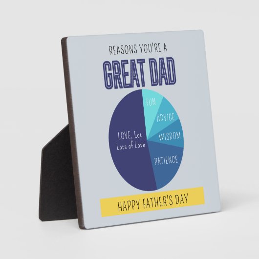 Blauer, gelber, spielerischer Kuchen, Vatertag Fotoplatte (Vorderseite)