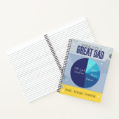 Blauer, gelber, spielerischer Kuchen, Vatertag Notizblock (Innenseite)