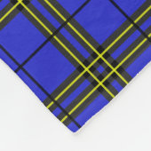Blauer Gelber Tartan Fleecedecke (Ecke)