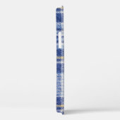 Blauer Gelber Tartan: Modische Karierte Case-Mate iPhone Hülle (Rückseite / Rechts)