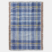 Blauer Gelber Tartan: Modische Karierte Decke (Vorderseite Vertikal)