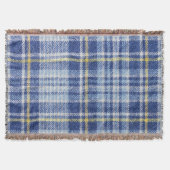 Blauer Gelber Tartan: Modische Karierte Decke (Vorderseite)