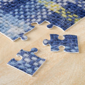 Blauer Gelber Tartan: Modische Karierte Puzzle (Seite)
