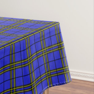 Blauer Gelber Tartan Tischdecke