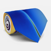 Blauer, gelber und schneckenförmiger Lauf Krawatte (Gerollt)