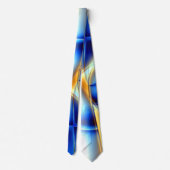 Blauer, gelber und schneckenförmiger Lauf Krawatte (Rückseite)