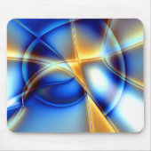 Blauer, gelber und schneckenförmiger Lauf Mousepad (Vorne)