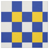 Blauer, gelber und weißer Schachbrettmuster Stoff (Muster)