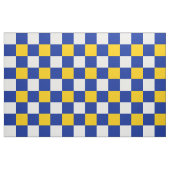 Blauer, gelber und weißer Schachbrettmuster Stoff (Fat Quarter (45,7 x 55,9 cm))