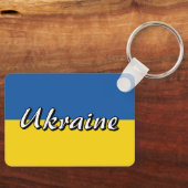 Blauer Gelbfarbener Ukraine-Schlüsselanhänger Schlüsselanhänger (Vorderseite)