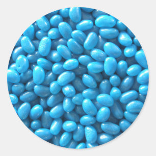 Blauer Geleebonbon-Aufkleber Runder Aufkleber