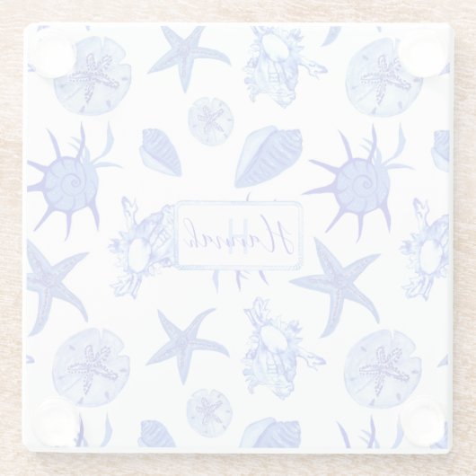 Blauer gemischter Maschendraht-kundenspezifischer Glasuntersetzer (Rückseite)