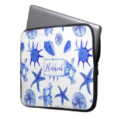 Blauer gemischter Maschendraht-kundenspezifischer  Laptopschutzhülle (Vorderseite Links)