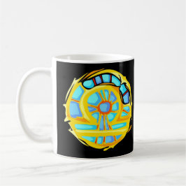 Blauer Gemstone farbiges Libra-Symbol Kaffeetasse