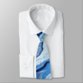 Blauer Geode Schein Krawatte (Gebunden)