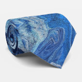 Blauer Geode Schein Krawatte (Gerollt)