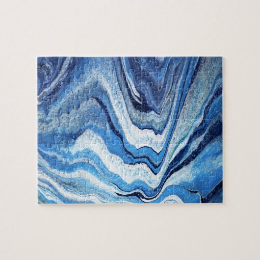 Blauer Geode Schein Puzzle (Horizontal)