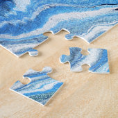 Blauer Geode Schein Puzzle (Seite)