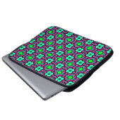 Blauer geometrisch gemalt, nahtlos gemustert, laptopschutzhülle (Vorne Knopf)