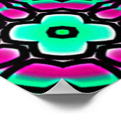 Blauer geometrisch gemalt, nahtlos gemustert, poster (Ecke)