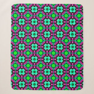 Blauer geometrisch gemalt, nahtlos gemustert, sherpadecke