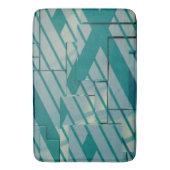 Blauer geometrischer Bademantel Badematte (Vorderseite Vertikal)