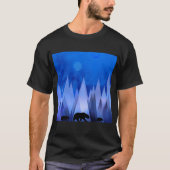BLAUER GEOMETRISCHER BERG BAR T-Shirt (Vorderseite)