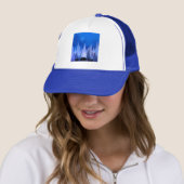 BLAUER GEOMETRISCHER BERG BAR TRUCKERKAPPE (Beispiel)