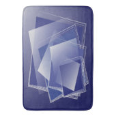 Blauer geometrischer Berst Badematte (Vorderseite Vertikal)