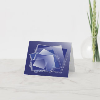 Blauer geometrischer Berst Feiertagskarte